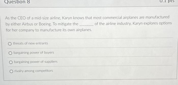 As the ceo of a mid-size airline karyn