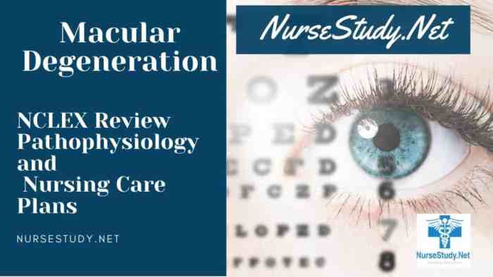 Nursing diagnosis for macular degeneration