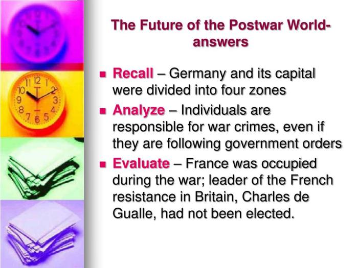 The postwar world worksheet answers