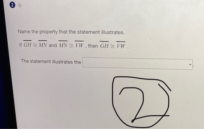 Illustrates statement property which distributive